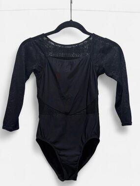 Motionwear 3/4 Sleeve Lace Back Leotard